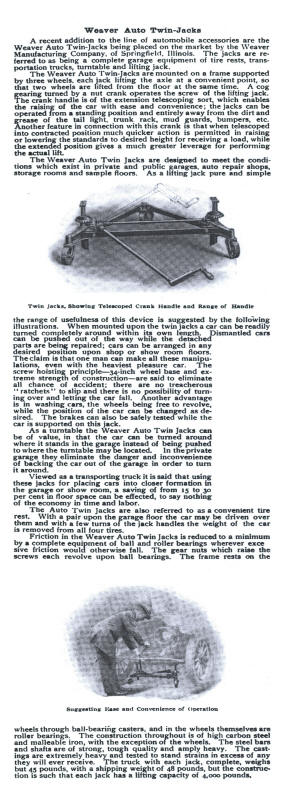 Weaver AD Commercial America[- 1912 Book Auto Twin Jack